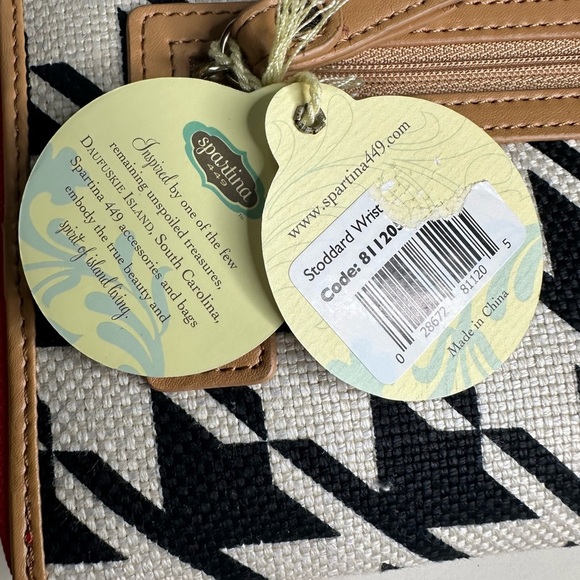 NWT Spartina 449 Stoddard Linen and Leather Wrislet - Picture 6 of 9